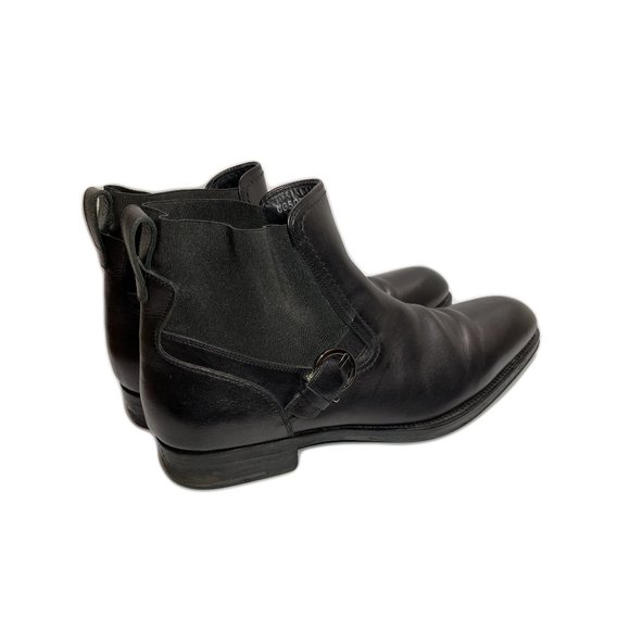 100% Authentic Salvatore Ferragamo Men's Black Leather Chelsea Boots US8 - Picture 4 of 10
